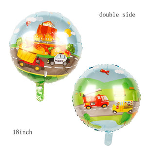 派對氣球 卡通消防車氣球佈置 氣球組合--S123