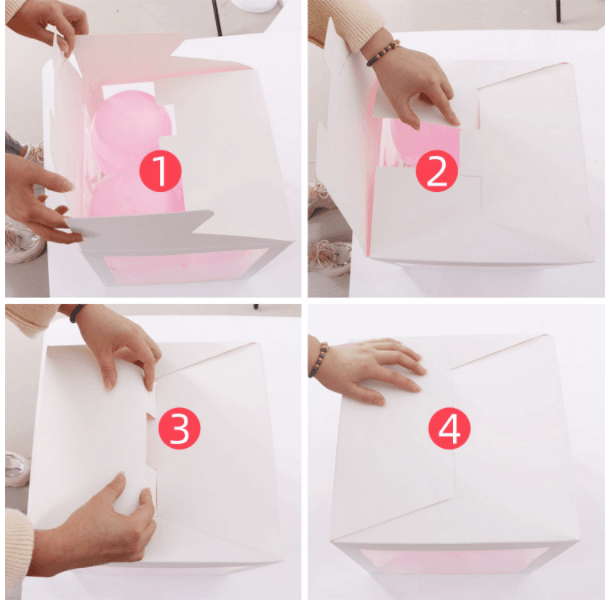 Transparent Balloon Box Set – White – BABY/LOVE Letter Options – Two Styles - party X party