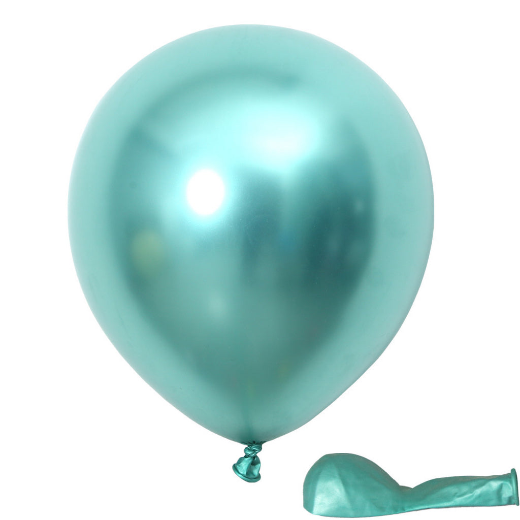 金屬氣球 生日氣球佈置裝飾 金屬綠、藍組合 B001