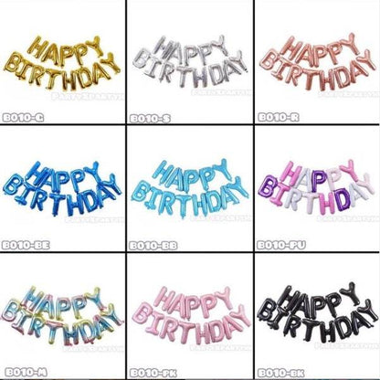 16″ “HAPPY BIRTHDAY” Letter Balloon Set – Party Decoration – B010 - party X party