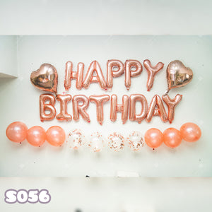 Birthday heart, sequin balloon party simple decoration set S056