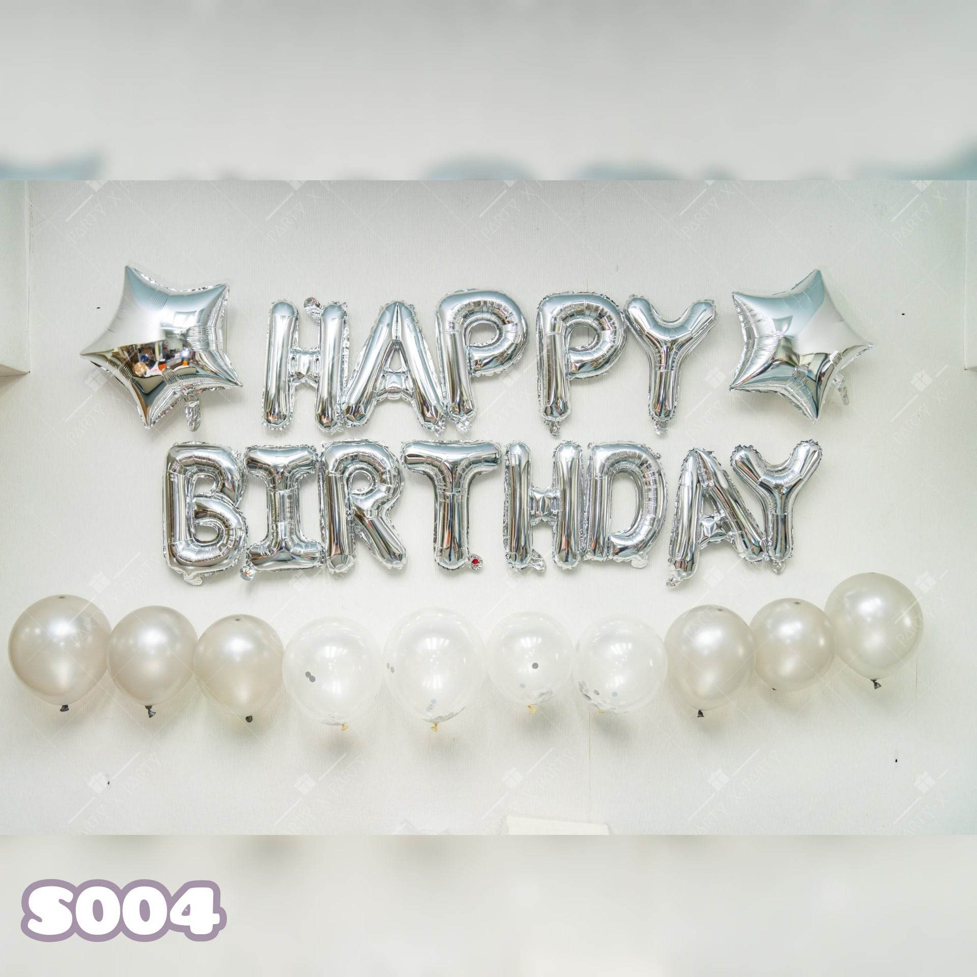 Silver Sequin Balloon Birthday Party Decoration Set – Glam Party Decor--S004 - party X party