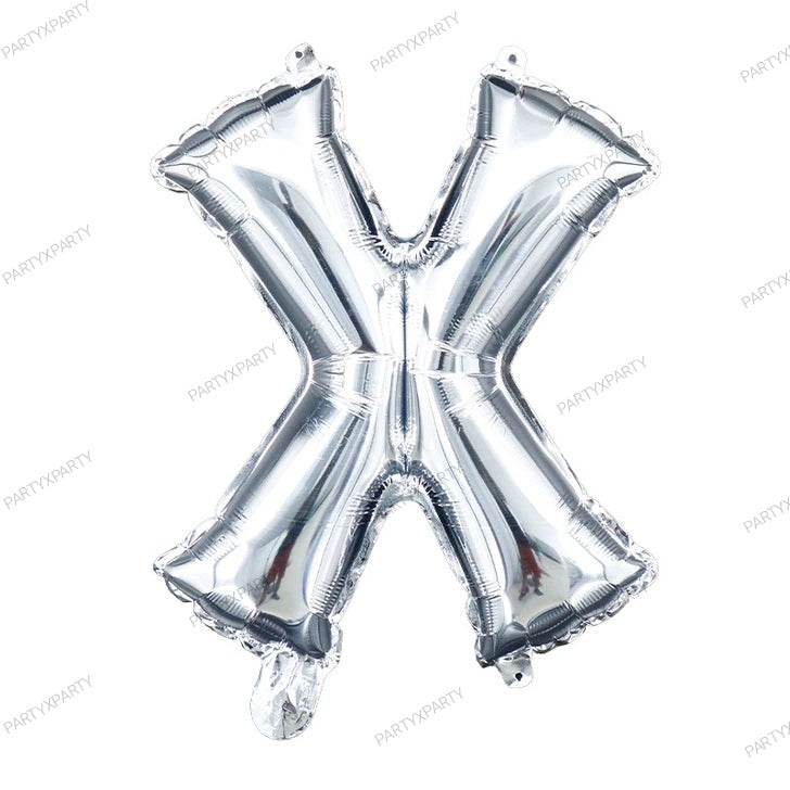 16″ Silver Letter Balloons – B009 - party X party
