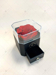 💕永生花盒子(紅)🌹紀念日 生日 求婚裝飾禮物擺設--F04-RD