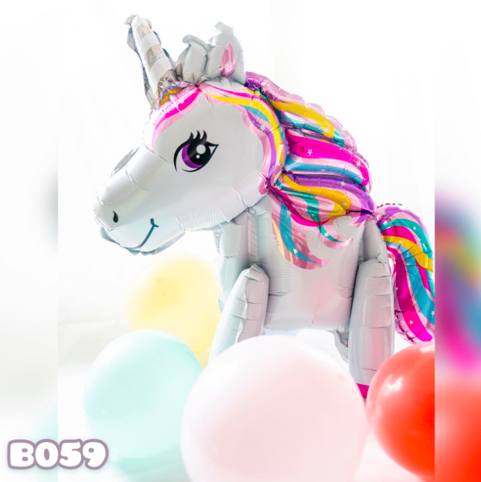 White three-dimensional unicorn birthday arrangement/B059 