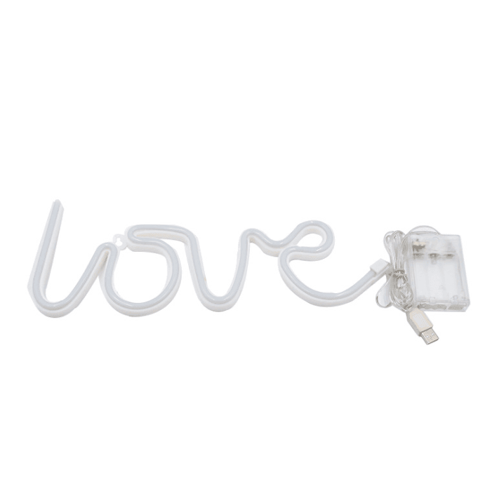 One-piece LOVE shape neon light, birthday party, anniversary decoration, house decoration - party X party