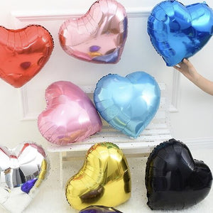 18吋心心氣球 生日氣球派對裝飾 情侶週年紀念日禮物 (多色)- B006