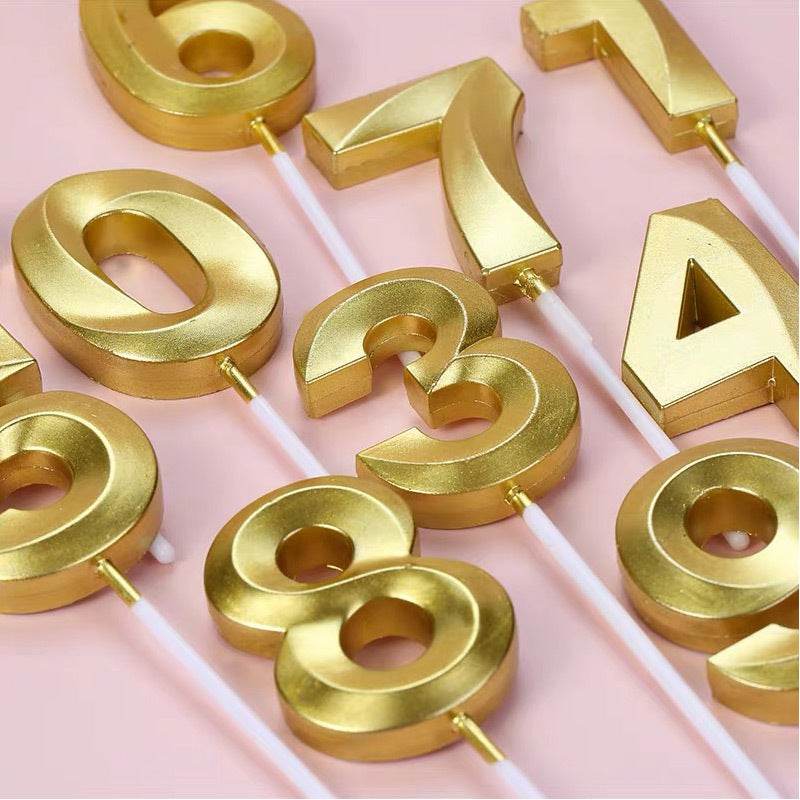 Number Candle (Gold) --A054 - party X party