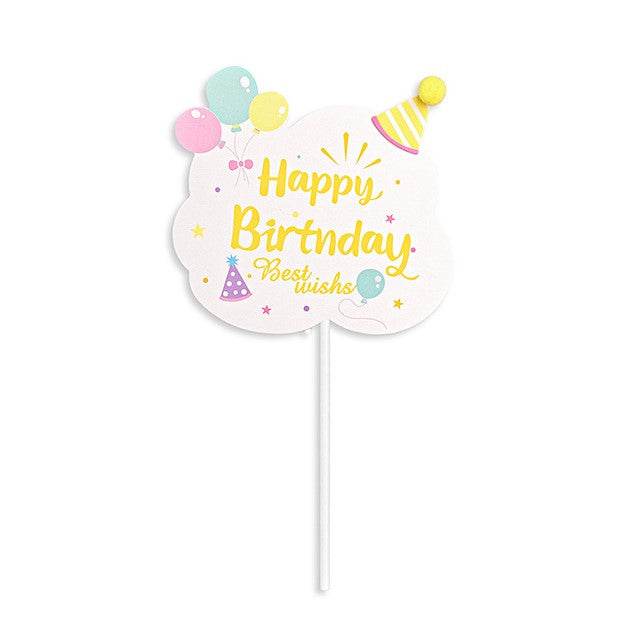 Hat-Shaped Cake Insert (Paper, 3‑Color) – A042 - party X party