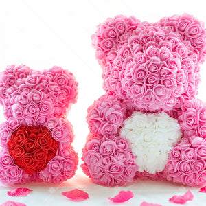 💕Rose bears 🧸Anniversary birthday proposal decoration gift arrangement (40CM)