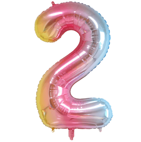 32″ Gradient Number Balloons– B008-M - party X party