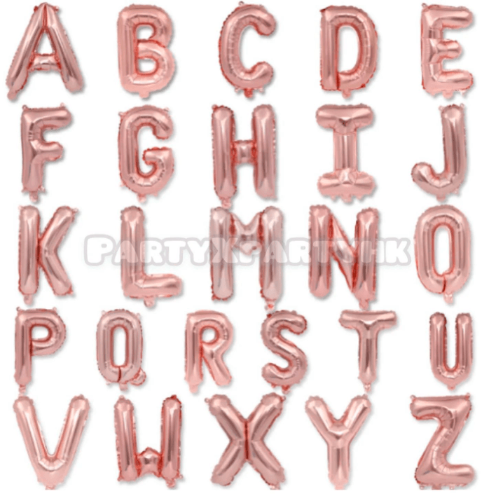 16″ Rose Gold Letter Balloons– B009