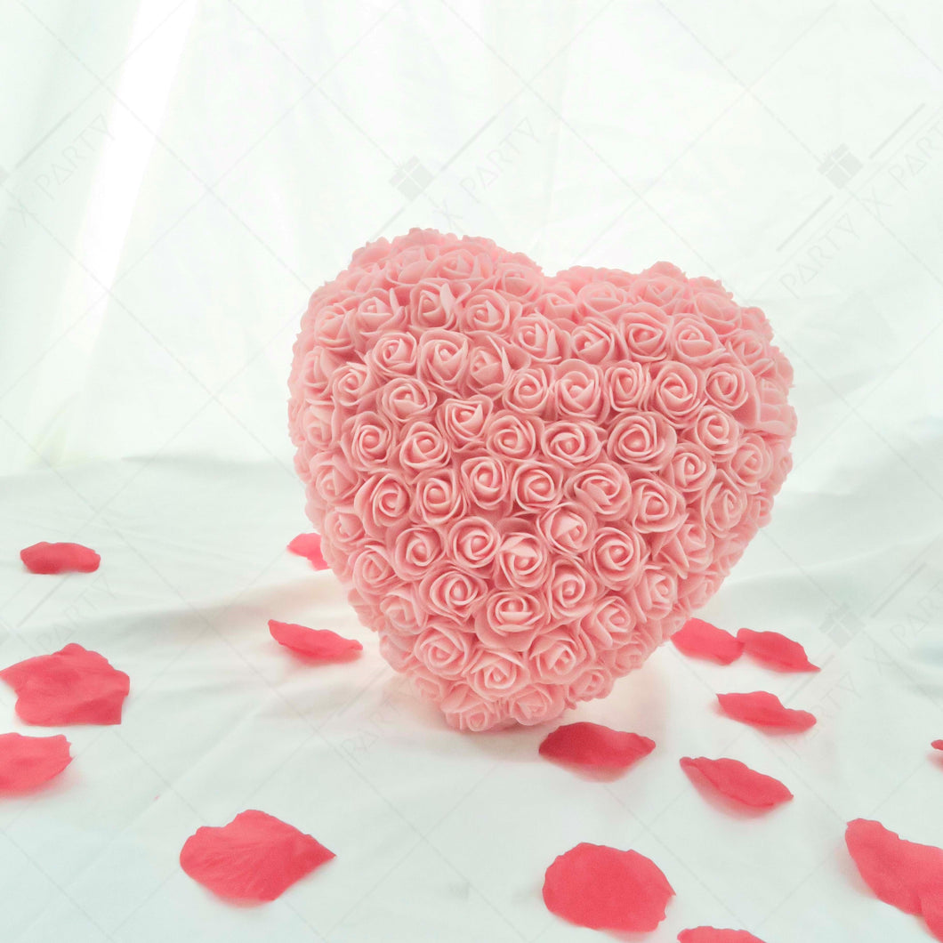 💕淡粉紅色 Rose Heart(25CM) 🌹生日 求婚裝飾禮物擺設**送木牌雕刻心意卡**