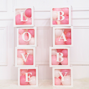 🎈Balloon Transparent Balloon Box (White) BABY/LOVE Letters (Two Types)