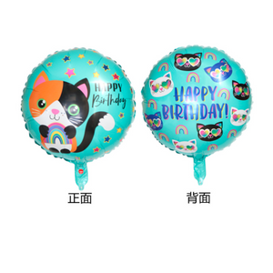 派對氣球 卡通皇冠黑色貓貓氣球佈置 氣球組合--S102
