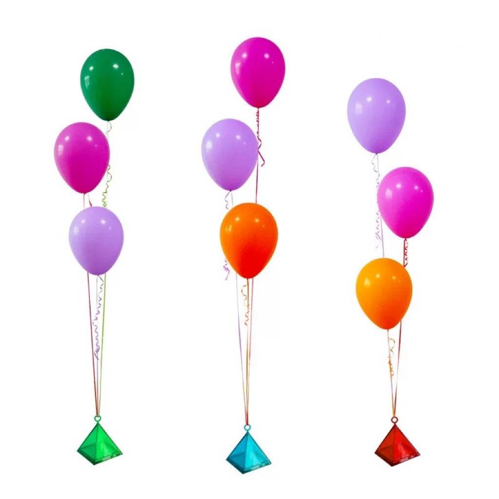 Triangular balloon holder (can hold 2-3 balloons) (random color)--B097 - party X party