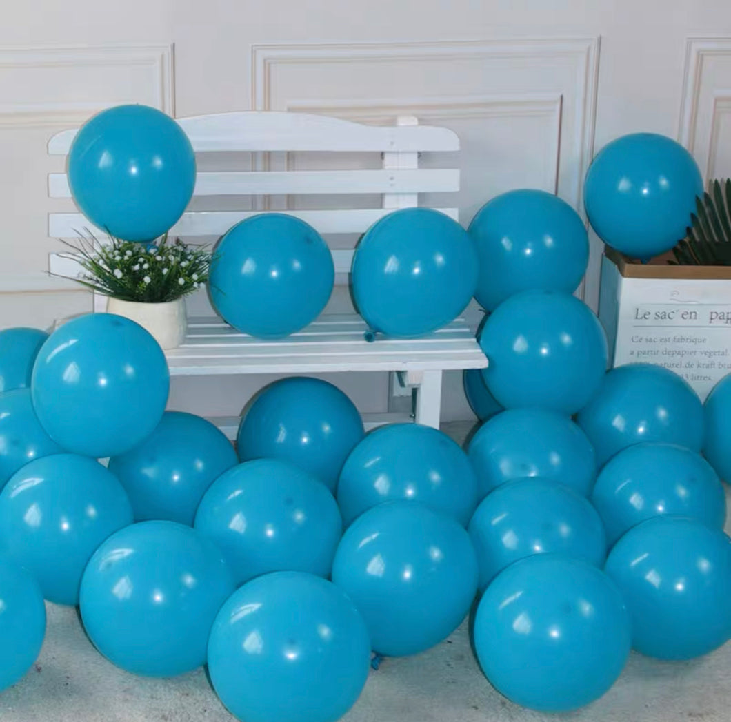 啞光水鴨藍氣球 生日氣球佈置裝飾--B002