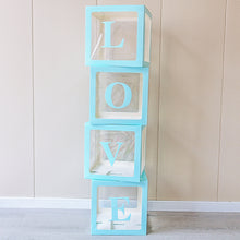 Load image into Gallery viewer, 🎈Balloon transparent balloon box (light blue) BABY/LOVE letters (two types)
