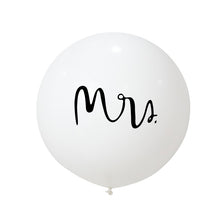 Load image into Gallery viewer, 36-inch round ball printed rubber balloon MR MRS (white) Proposal Party Decoration--B102
