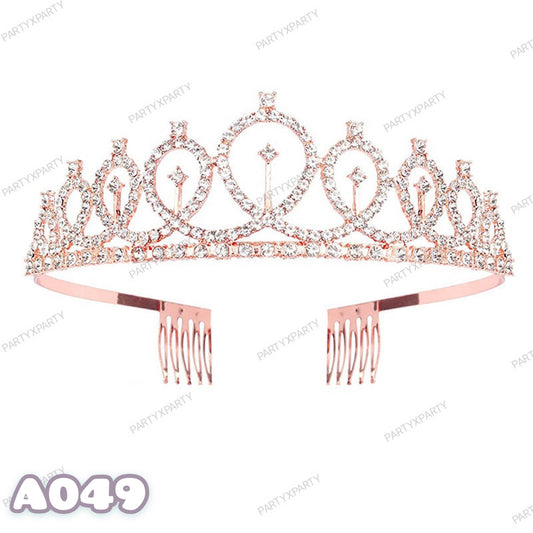 Rose Gold Crown Headband – A048