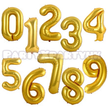 將圖片載入圖庫檢視器 32吋數字氣球(金色) 生日氣球派對佈置裝飾  B008-G
