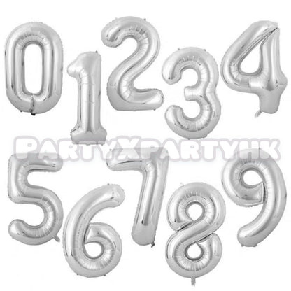 Silver digital balloon set--B008FS (for internal use) - party X party
