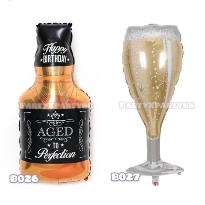 32″ Wine Bottle Foil Balloons 4 Styles