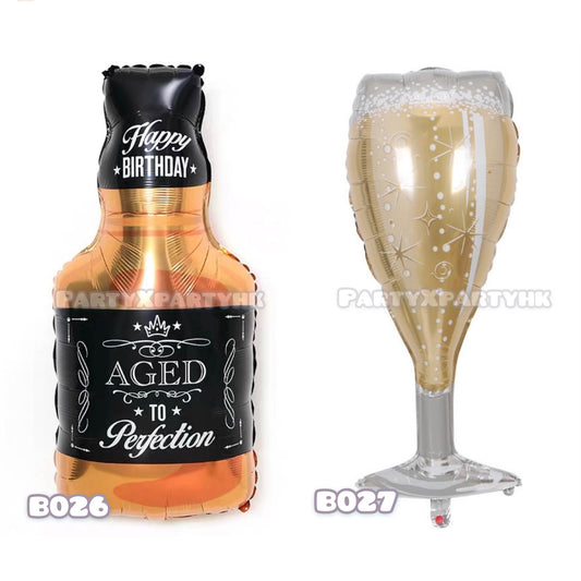 32″ Wine Bottle Foil Balloons 4 Styles