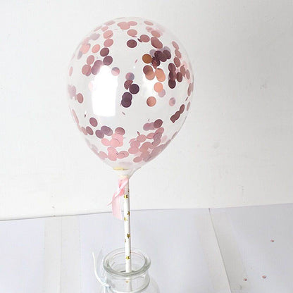 5″ Sequin Round Balloon with Hand-Held Stick– B112 - party X party