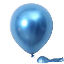 Load image into Gallery viewer, Metal balloon birthday balloon arrangement decoration metallic silver and blue combination balloon combination

