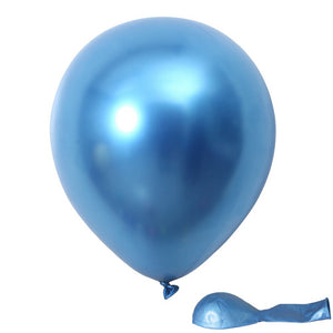 Metal balloon birthday balloon arrangement decoration metallic silver and blue combination balloon combination