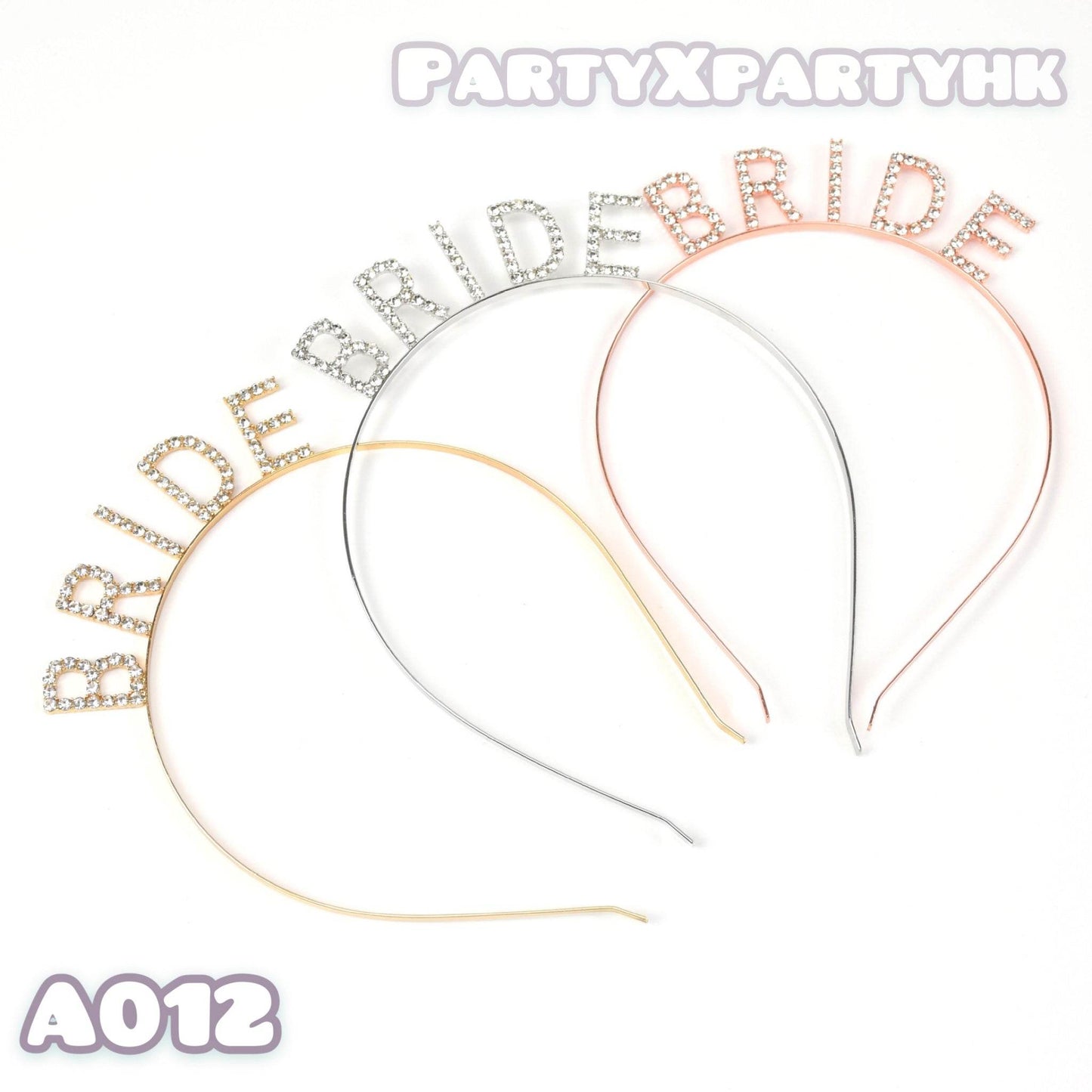 BRIDE Headband – BRIDE TO BE Pre-Wedding Party Accessory – A012