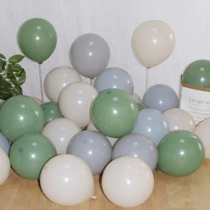 復古色氣球 豆綠色組合 生日 氣球佈置裝飾---B092