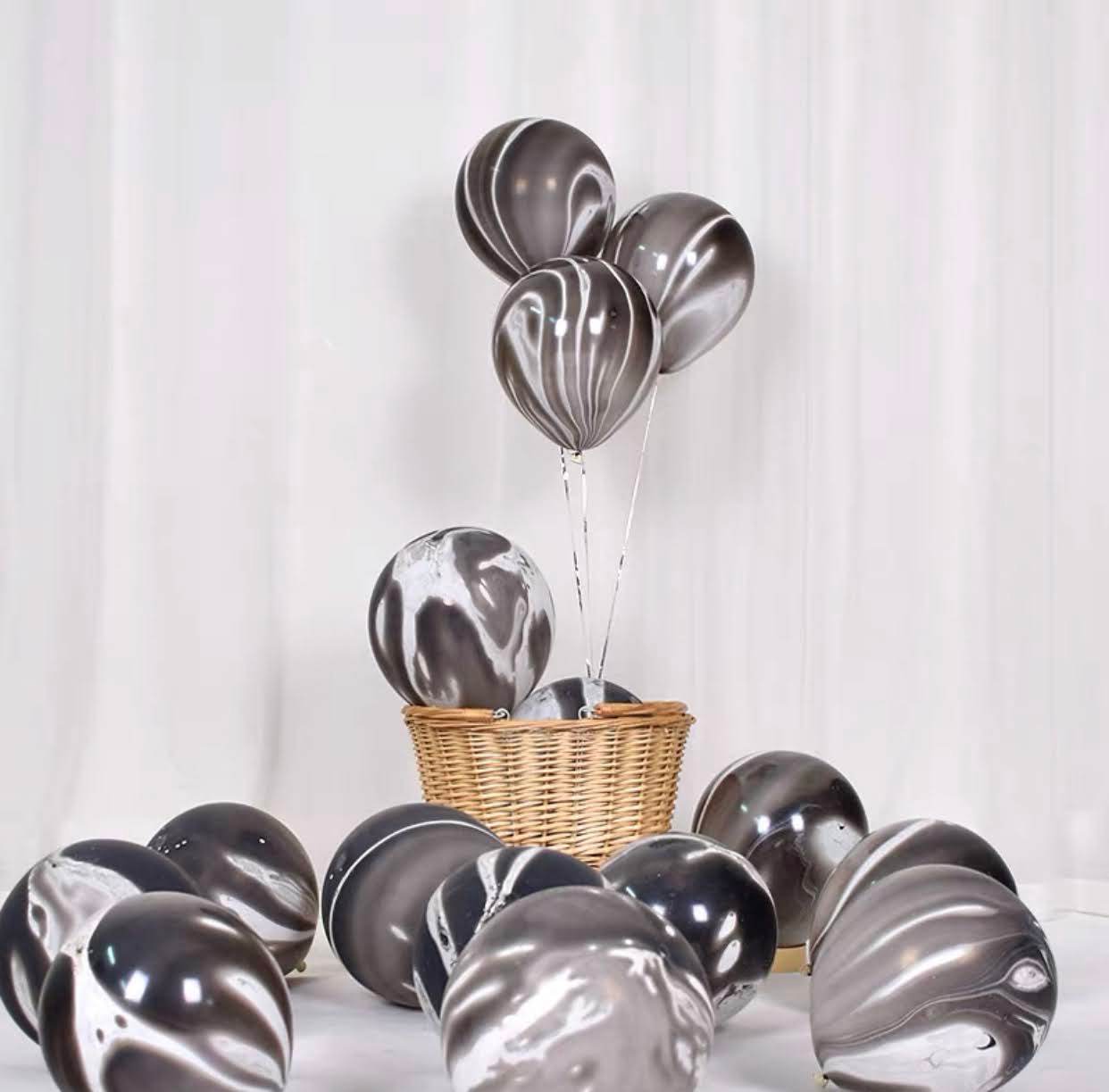 Agate Balloon Birthday Balloon Decoration (Black) – B063-BK - party X party