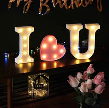 Load image into Gallery viewer, I 💖U Light Pink Heart Anniversary Birthday Proposal Decoration--LED-IUP
