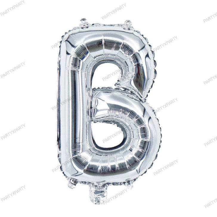 16″ Silver Letter Balloons – B009 - party X party