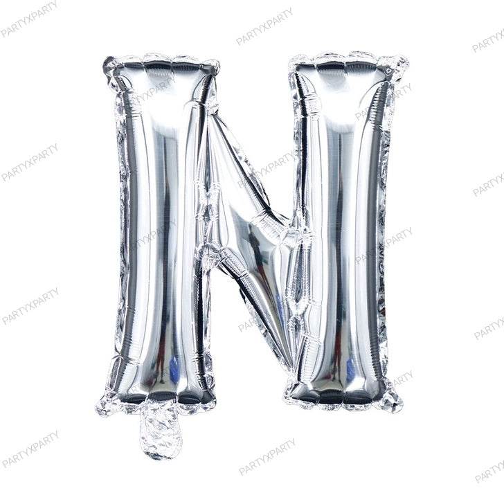 16″ Silver Letter Balloons – B009 - party X party