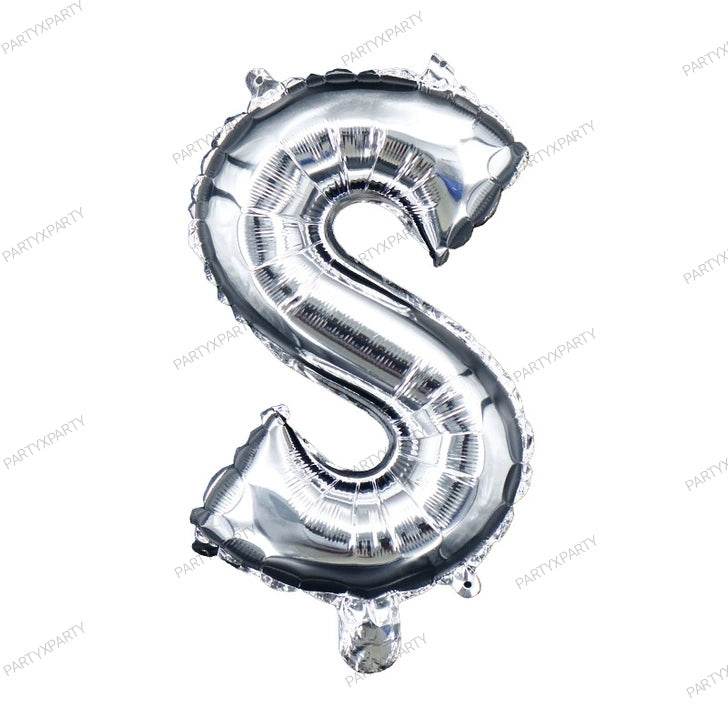 16″ Silver Letter Balloons – B009 - party X party