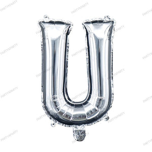 16吋字母氣球 生日氣球派對佈置裝飾 - 銀 B009