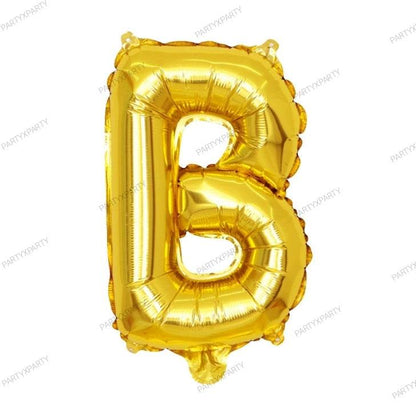 16″ Gold Letter Balloons– B009