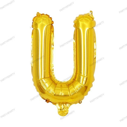 16″ Gold Letter Balloons– B009