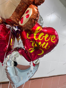 🧸Xiong Zai Xin Xin Valentine’s Day Balloon Bundle (self-pickup at the studio/delivery by call van (freight collect)