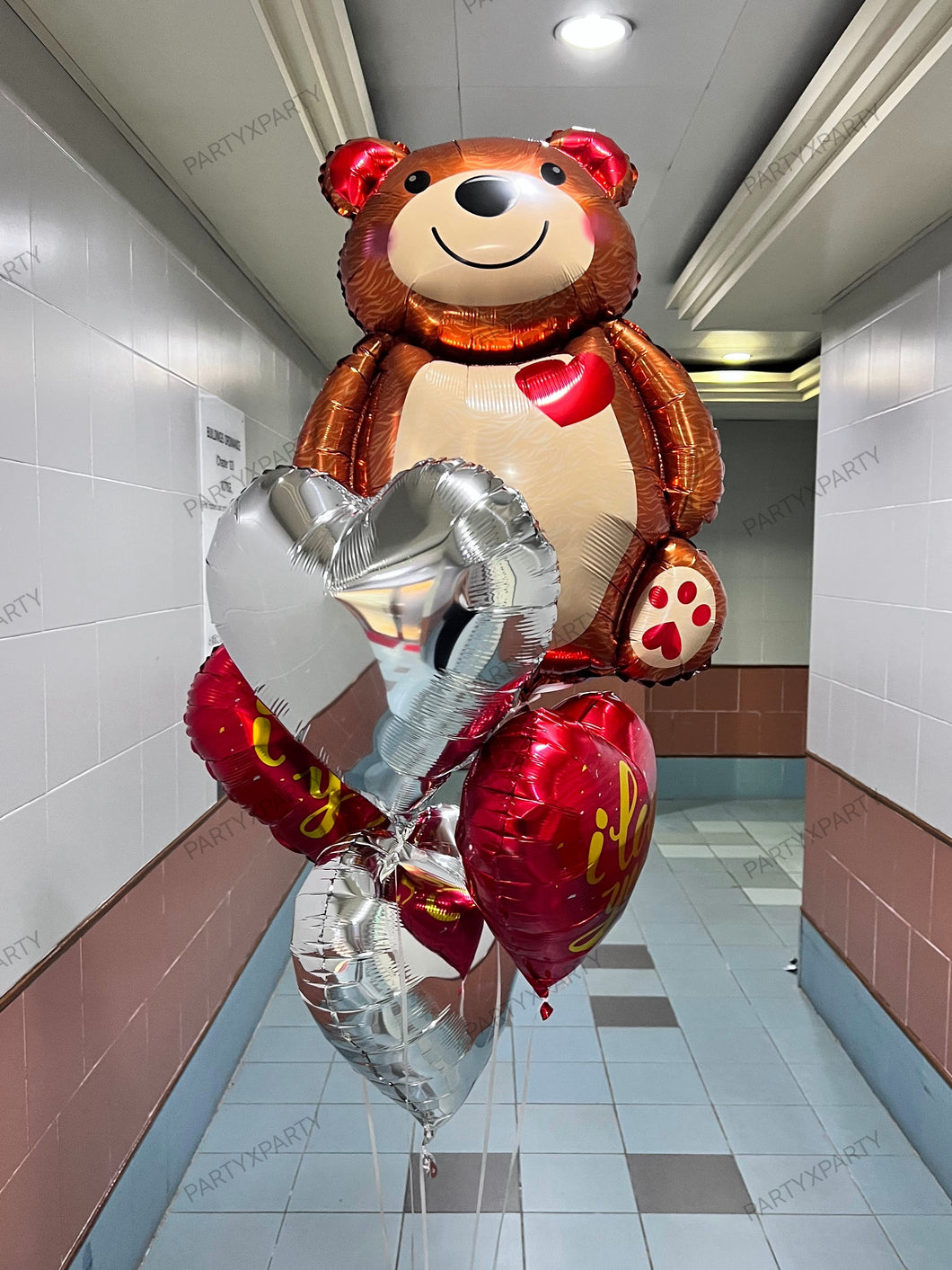 🧸Xiong Zai Xin Xin Valentine’s Day Balloon Bundle (self-pickup at the studio/delivery by call van (freight collect)