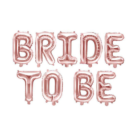 16″ “BRIDE TO BE” Letter Balloons – Rose Gold Party Decoration – B091 - party X party