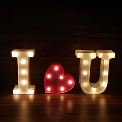 I U Light Pink Heart Anniversary Birthday Proposal Decoration--LED-IUP