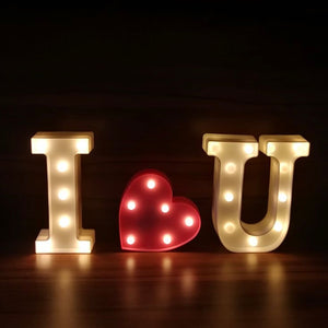 I 💖U Light Pink Heart Anniversary Birthday Proposal Decoration--LED-IUP