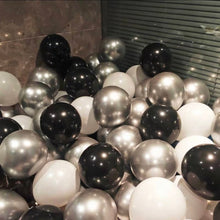 將圖片載入圖庫檢視器 金屬氣球 生日氣球佈置裝飾 金屬銀,啞光黑，白 氣球組合 B001
