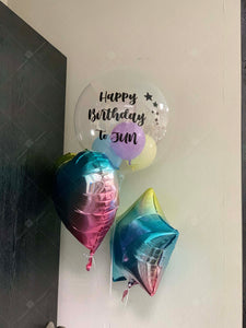🎈Japanese crystal balloon + aluminum film balloon bundle set with custom printing (three sizes)