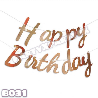 HAPPY Birthday Letter Banner Rose Gold Party Decoration! 4 Colors
