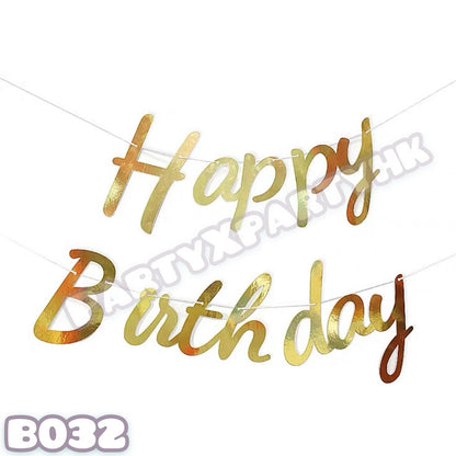 HAPPY Birthday Letter Banner Rose Gold Party Decoration! 4 Colors